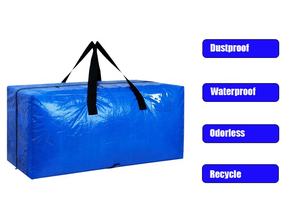 Sacs de rangement XL robustes bleus imperméables style uni pour garçons et filles, essentiels pour les dortoirs universitaires et l'utilisation sur matelas - Product Image 3