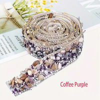 Bande de strass en résine autocollante de 20 cm pour loisirs créatifs, pierres colorées en vrac, accessoires thermocollants pour vêtements