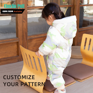 Bé đội mũ trùm đầu Snowsuit xuống onesie trẻ em Overalls cô gái chàng trai Áo khoác mùa đông bé tùy chỉnh vịt xuống Áo khoác - Product Image 4