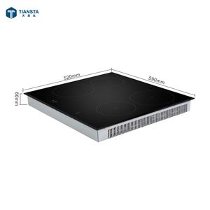 Ce,cb piastra di cristallo incorporato commerciale elettrico usato fornello a induzione con cappa - Product Image 2