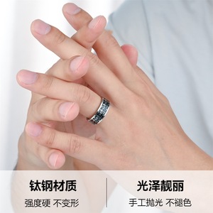 8mm Stainless Steel <strong>Ring</strong> Silver Black Gold Nordic Viking Triangle Rotatable <strong>Spin</strong> Stainless Steel Decompression <strong>Ring</strong> Finger <strong>Rings</strong> - Product Image 3