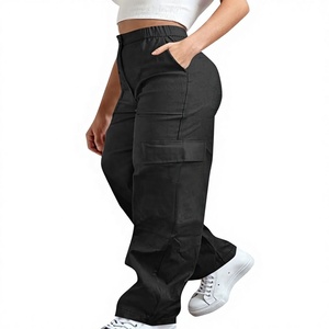 Pantaloni <span class=keywords><strong>Cargo</strong></span> da <span class=keywords><strong>Donna</strong></span> a Vita Alta Elastica, Leggeri, con Gamba Larga, per Escursionismo e Streetwear, con Tasche, Taglie Plus Size - Product Image 1