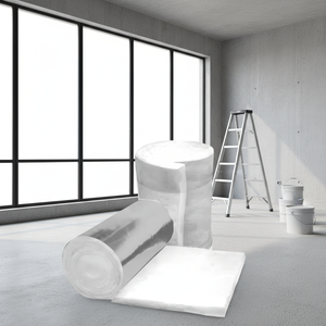 Rouleau de laine de verre de 100 mm d'épaisseur, sans formaldéhyde, acrylique, respectueux de l'environnement, ignifuge, isolation thermique et phonique - Product Image 1