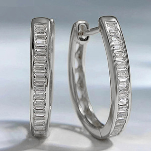 Orecchini a Cerchio Geometrici Scintillanti per Donne, Gioielli di Moda per Uso Quotidiano e Feste - Product Image 2
