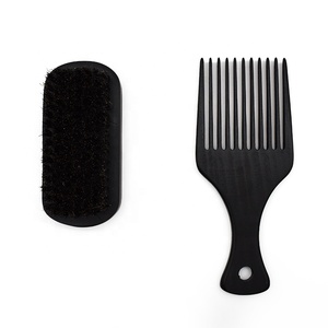 Kit de soin de la <span class=keywords><strong>barbe</strong></span> en bois, marque privée, peigne à cheveux <span class=keywords><strong>afro</strong></span> en bois noir, <span class=keywords><strong>brosse</strong></span> à <span class=keywords><strong>barbe</strong></span> en poils de sanglier pour hommes - Product Image 2