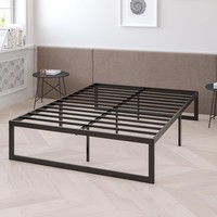 Cadre de lit réglable pleine grandeur en métal noir moderne AAG - Conception convertible et rotative durable pour chambre à coucher, salon, hôtel