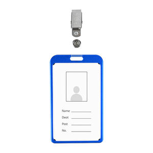 Porta Tarjetas de Identificación Metálico al por Mayor con Clip y Logotipo Impreso - Product Image 1