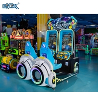 Simulateur de course automobile d'arcade à pièces, en plastique et en métal, avec garantie d'un an, prise en charge de la langue espagnole