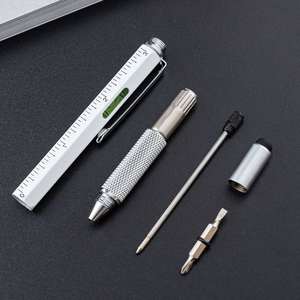 Outil multifonction 6-en-1 avec logo personnalisé, tournevis, règle, niveau, stylet et stylo à bille pour le bureau/cadeaux - Product Image 4