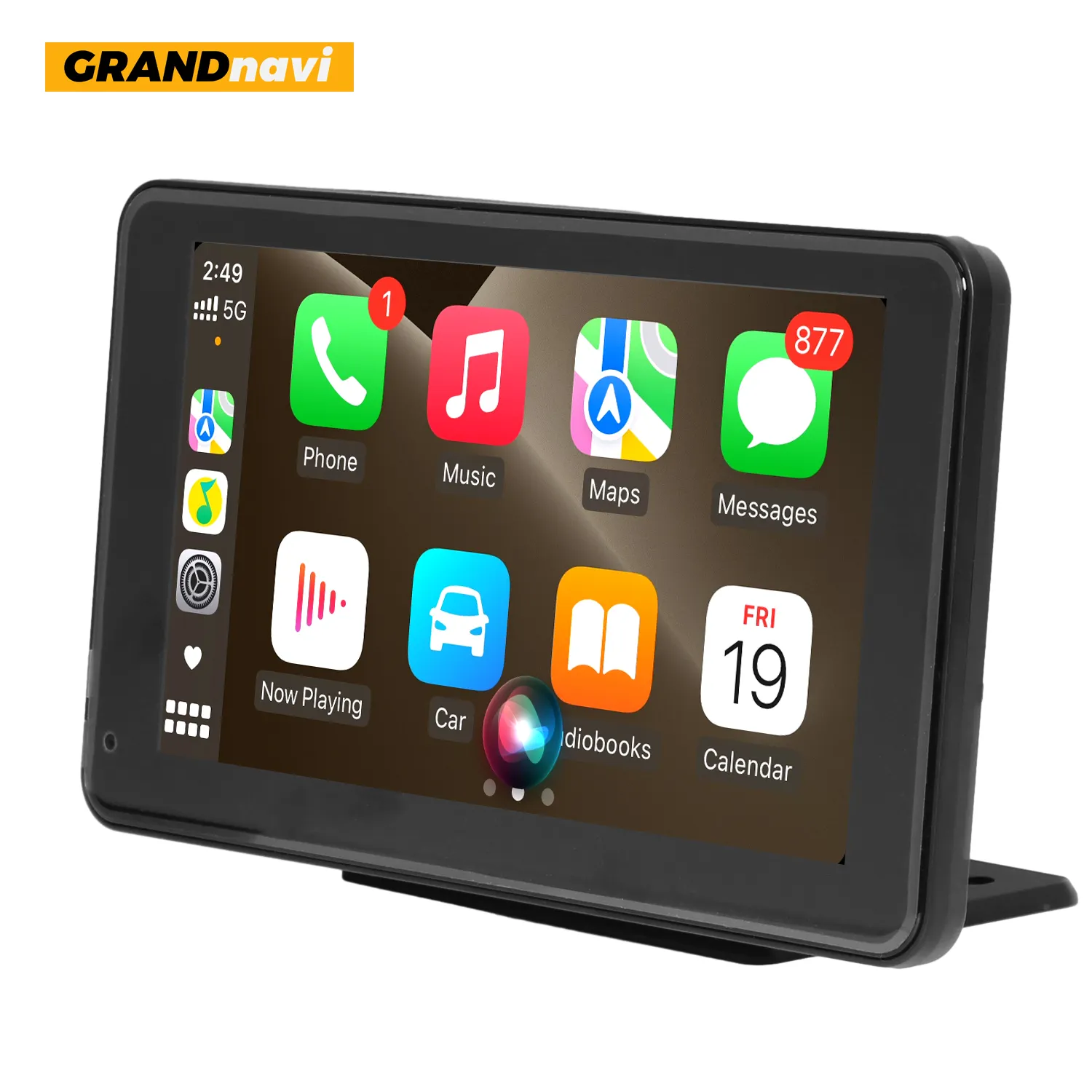 GRANDNAVI Moniteur Carplay sans fil MP5 MP3 Lecteur multimédia Écran tactile Portable CE Universel Android Auto Carplay 7 pouces