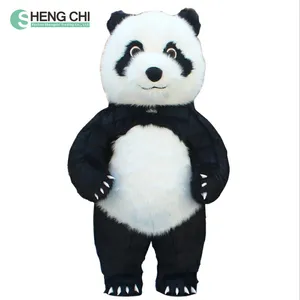 Hot sale Walking Cartoon Polar Bear and panda costume Custom giant inflatable panda costume