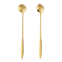 Fleur de cerisier Style japonais cuillère à café en métal tasse et cuillère en acier inoxydable ensemble pour cuisine thé mariages cadeaux