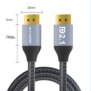<span class=keywords><strong>Cable</strong></span> <span class=keywords><strong>DisplayPort</strong></span> 2.1 ULT-unite 8K Ultra HD con Intercambio en Caliente, Directo de Fábrica, <span class=keywords><strong>144Hz</strong></span> <span class=keywords><strong>4K</strong></span> 240Hz, 1m 2m 3m, DP a DP - Product Image 6