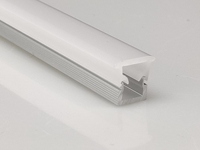 Profil LED personnalisé en alliage d'aluminium trempé T5 6063, surface anodisée, blanc chaud 3500K, 90 CRI, DC 12V, pour armoire