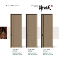 Porte intérieure moderne en bois, finition carbone cristal, sans peinture, structure stable, anti-déformation, pour chambre à coucher et maison