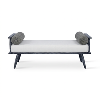 Banc d'attente commercial moderne en tissu confortable, rembourré, avec pieds coniques et structure en bois, pour une assise durable et décontractée