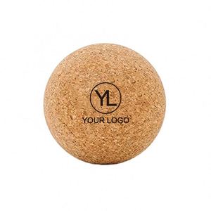 Custom Logo Sustainable Yoga Exercise <b>Massage</b> Roller Natural Cork Stress <b>Ball</b> for Corporate Giveaway - Product Image 1