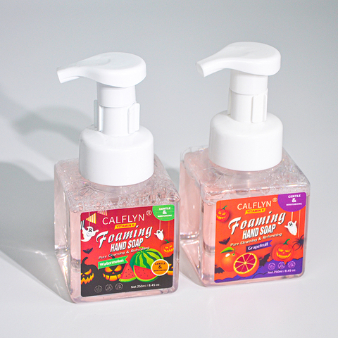 CALFLYN Halloween-Themed Foaming Hand Soap Vitamin-E Foam Pump, Watermelon & Grapefruit Scents, Gentle Cleanse | OEM/ODM Ready