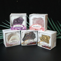 Coffret de Cristaux en Gros : Coffret Cadeau de Noël en Cristal Brut Naturel, Quartz Spirituel et Améthyste pour la Guérison