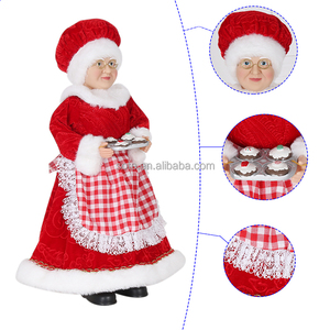 SOTE fait à la main 45CM/18 pouces Mme Claus décoratif <span class=keywords><strong>noël</strong></span> debout <span class=keywords><strong>grand</strong></span>-<span class=keywords><strong>mère</strong></span> gâteau décor Festival décoration de <span class=keywords><strong>noël</strong></span> - Product Image 2