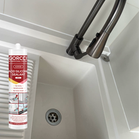 Scellant silicone acétique OEM A301 300ml, résistant aux intempéries, élastique, RTV, pour applications de calfeutrage des cadres de fenêtres et des joints de portes extérieures