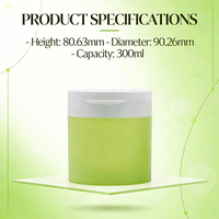 Pot en plastique PP vide de 200 ml (6,76 oz) pour tampons de coton et disques exfoliants, avec couvercle à charnière et pince, vente en gros d'usine CHA202C1