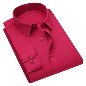 Camicia da <span class=keywords><strong>uomo</strong></span> quattro stagioni in flanella bianca tinta unita a maniche lunghe vestito aderente stile abbigliamento Business taglie forti - Product Image 6