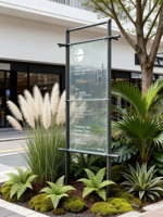 Signalétique directionnelle personnalisée, panneau directionnel, pylône résistant au vent, panneau LED extérieur étanche IP65, décoration pour centre commercial, hôtel, entreprise, école