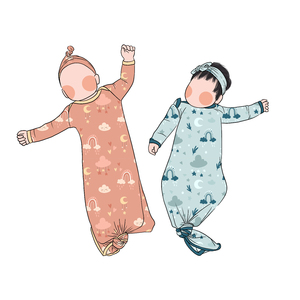 리틀 글로우 키드 부티크 저렴한 신생아용 긴팔 수면 조끼 매듭 가운 롬퍼 점프수트 아동복 - Product Image 5