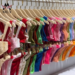 2026 nhanh khô vải đồ bơi sang trọng beachwear đính cườm dây đeo vai dây tam giác chuỗi Bikini - Product Image 4