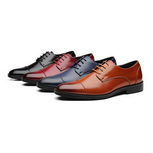 Chaussures habillées pour hommes en cuir noir et marron, taille 37-48, bout carré, style derby, chaussures de cérémonie, chaussures de mariage, 706-1 - Product Image 6