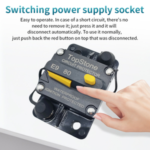Interruptor <span class=keywords><strong>de</strong></span> Circuito <span class=keywords><strong>de</strong></span> Montaje Superficial E92C 50A con Reinicio Manual, <span class=keywords><strong>Protector</strong></span> <span class=keywords><strong>de</strong></span> Fusibles Impermeable para Sistemas <span class=keywords><strong>de</strong></span> Audio Automotrices y Marinos - Product Image 5