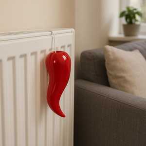 Évaporateurs d'eau en céramique rouge en forme de piment, 10,5x3,5x16cm, humidificateurs radiateur, lot de 4 - Product Image 6