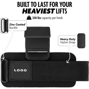 Tùy Biến Chuyên Nghiệp Phòng Tập Thể Dục Tập Thể Dục Găng Tay Nhiệm Vụ Nặng Nề Dây Đeo Cổ Tay Trọng Lượng Nâng Móc - Product Image 6