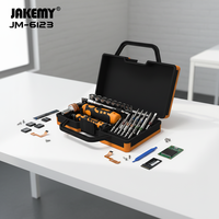 Kit d'outils portable JM-6123 31-en-1 avec tournevis à cliquet, embouts colorés, multi-angles, en plastique, pour réparation de PC, mobiles et maison (OEM)