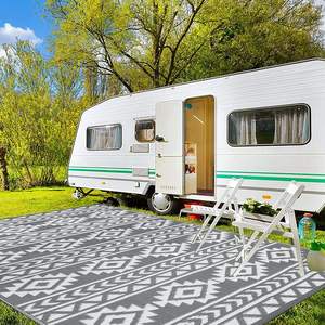 Tapis de patio imperméable en PVC et polypropylène, antidérapant, résistant aux taches, adapté aux animaux domestiques, tapis d'intérieur/extérieur, lavable - Product Image 5