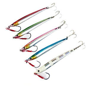 Nuevo Señuelo de Pesca Luminoso de Metal para Agua Salada, de Larga Distancia y Hundimiento Rápido, con Anzuelos Auxiliares, 7g 28g 100g - Product Image 2
