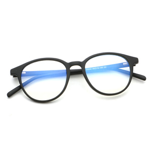 Drop Shipping Unisex Retro Round Frame Eyeglasses Acetate Blue Light Blocking <strong>Glasses</strong> With Spring Temple - Product Image 5