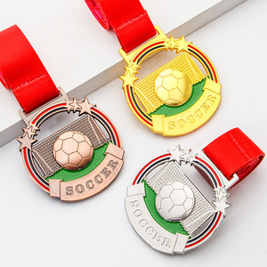 Medallas y Trofeos de <span class=keywords><strong>Latón</strong></span> Metálico, Medallas con Logotipo Personalizado, Arte Popular Europeo, Medalla Deportiva de Esmalte Suave con Cinta para Correr - Product Image 4