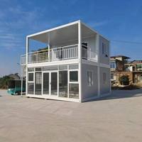 Casa Modular Prefabricada: Muro Cortina de Vidrio y Techo Plano (Ideal para Hoteles Resort, Villas de Playa y Oficinas en Jardines)