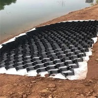 Géocell en HDPE noir flexible pour la protection des pentes - Stabilisateur de gravier léger et écologique avec une durée de vie de 10 à 30 ans