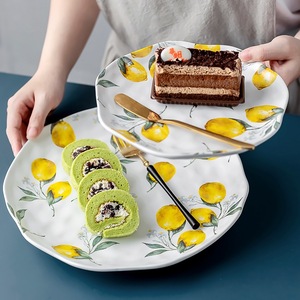 Lemon Dreams Dinner piatti 8 pollici grandi piatti in ceramica per Pasta, bistecca, piatti da portata alla moda graziosi piatti creativi di frutta - Product Image 2