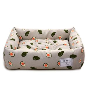 כל עונות השנה מודפסת כלבים מרובעת כלובי חורף מודרני קן חתול קן נשלף ונושקה חוצה גבולות - Product Image 1