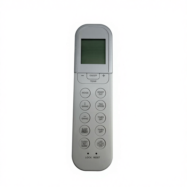 Midea AC Air Conditioner RG36F/BGEF Waterproof Anti-Shock Remote Control Fixed Code 4 Buttons 10m Control ABS Material Black