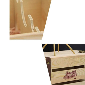 Mạnh Mẽ <span class=keywords><strong>Rope</strong></span> Nâng Xử Lý Hấp Dẫn Góc Tô Điểm Hộp Gỗ Cho Rượu Vang - Product Image 5