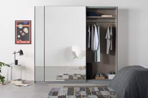 2021 Tùy Chỉnh Hiện Đại Trắng Bóng Bằng Gỗ Phòng Ngủ Gương Tủ Quần Áo Tủ Quần Áo Tổ Chức - Product Image 2