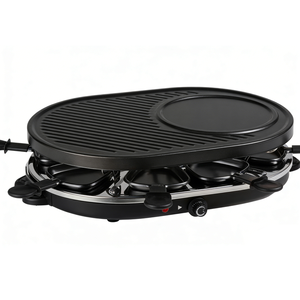 Grill de table électrique sans fumée pour l'intérieur avec poêles et spatules, plaque de cuisson antiadhésive pour jusqu'à <span class=keywords><strong>8</strong></span> <span class=keywords><strong>personnes</strong></span>, idéal pour les fêtes et les moments en famille - Product Image 4