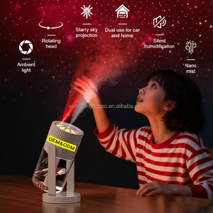 Hot bán điện hai lá cánh hoa bình sao trăng thép không gỉ LED ánh sáng cảm ứng chuyển đổi cảm biến tinh dầu khuếch tán 300ml xe - Product Image 1