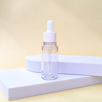 Bouteilles de luxe en plastique de 30 ml (1 oz) pour huiles essentielles avec compte-gouttes, flacon de sérum, huiles essentielles, cylindre à épaule plate pour teinture