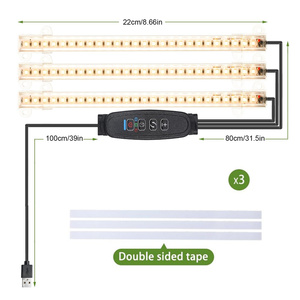 Barre lumineuse LED dimmable 5V à spectre complet pour plantes d'intérieur, fleurs et micro-pousses avec minuterie - Product Image 2